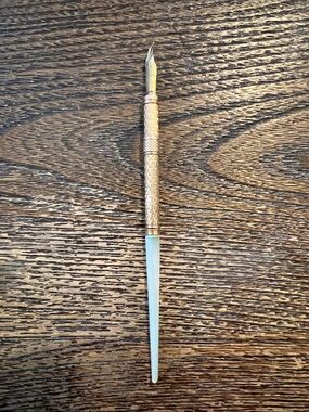 Antique 14k Gold Mother of Pearl Dip Pen, Leroy W Fairchild